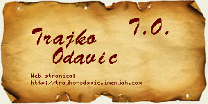 Trajko Odavić vizit kartica